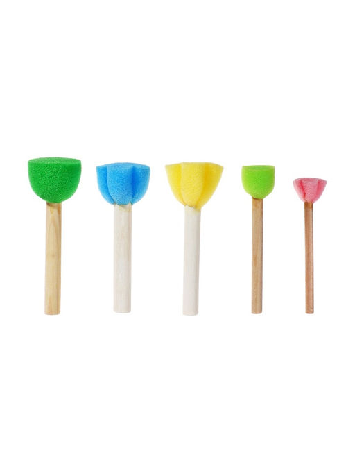 Набор кистей - спонжей, для рисования, 5 штук