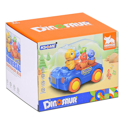 Машина с динозавриками, на батарейках. в коробке