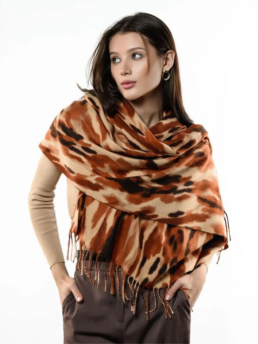 Яркий палантин с анималистичным принтом - Pretty mania фото 7