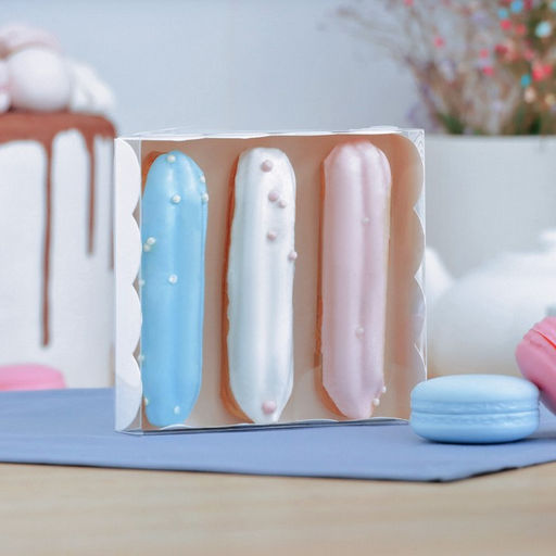 Цена за 10 шт. Коробка для печенья, белая, 12×12×3 см