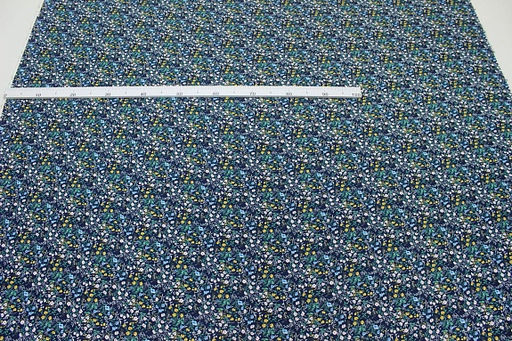 Штапель Полевой аромат цв.темно-синий, ш.1.45м, вискоза-100%, 90гр/м.кв - Купава фото 13