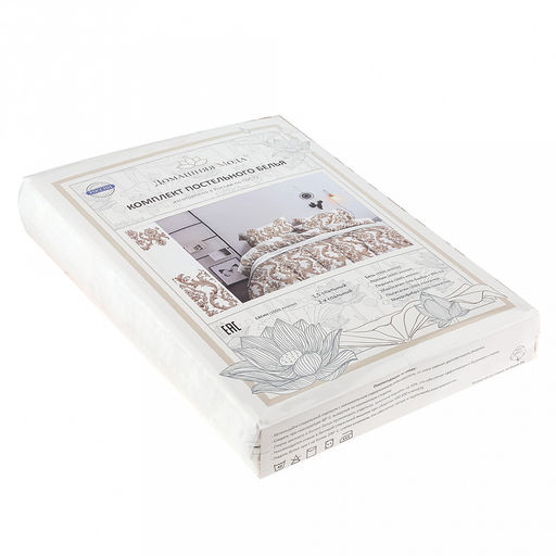 Постельное белье, комплект 2-х спальный "Гелиос" 4 предмета: пододеяльник 175х215см, евро-простыня 220х240см, 2 наволочки 70х70см с клапаном-запахом, полисатин "Премиум" 90г/м2, упаковка "классическая" ПВХ 32х41см, "Домашняя мода" (Россия)