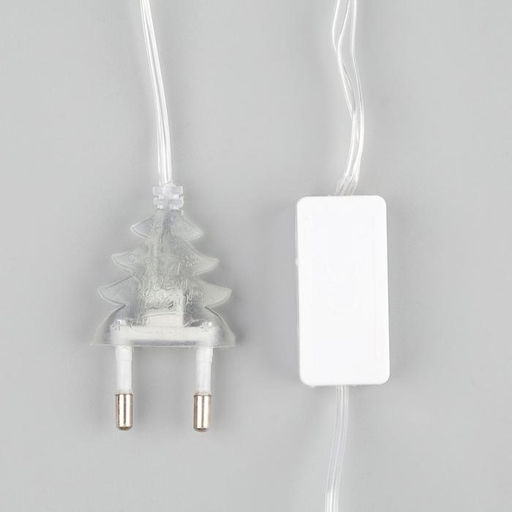 Гирлянда - нить, 5 м с насадками Клубки розовые, IP20, прозрачная нить, 20 LED, свечение белое, 220 В - Luazon lighting фото 5