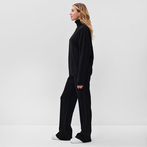 Костюм женский (джемпер, брюки) MINAKU: Knitwear Collection, размер 50-52, чёрный