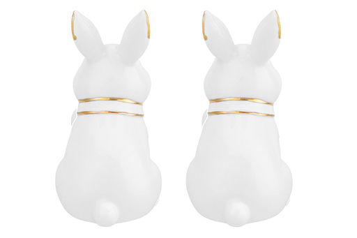 Набор д/специй 2 пр. 7*5,5*10 см Кролики белый с золотом - Elan gallery фото 4