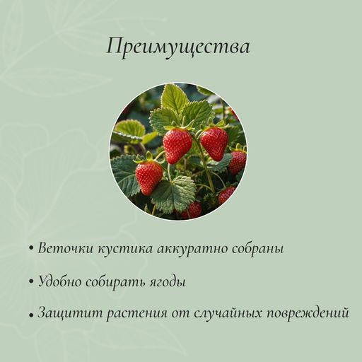 Цена за 10 шт. Кустодержатель для клубники, d=30.5 см, пластик, зелёный - Simaland фото 2