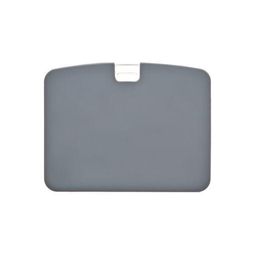 Цена за 5 шт. Бейдж горизонтальный, внешний 100х79 мм, внутренний 85х54 мм, силиконовый, серый