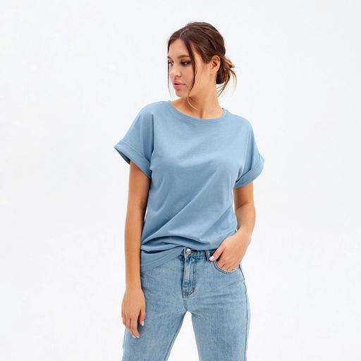 Футболка женская MIST basic, цвет индиго, размер 40-42