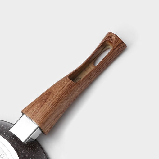 Сковорода Magistro Granit, d=20 см, съёмная ручка soft-touch, антипригарное покрытие, индукция, кованый алюминий, чёрная  фото 5