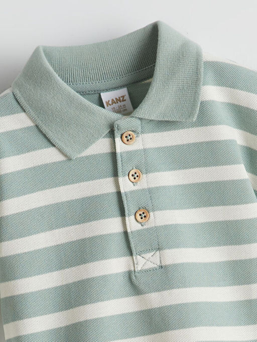 Erkek Bebek ?izgili Polo Yaka Ti??rt