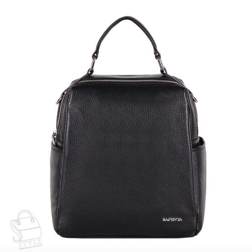 Рюкзак женский кожаный 69013-7 black Velina Fabbiano-Safenta в Новосибирске