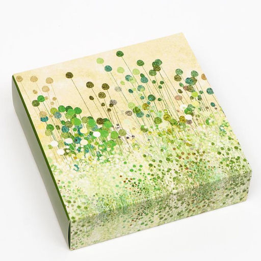 Цена за 5 шт. Коробка под 9 конфет с обечайкой Зелень с окном 14.5?14.5?3.5 см - UPAK LAND фото 4