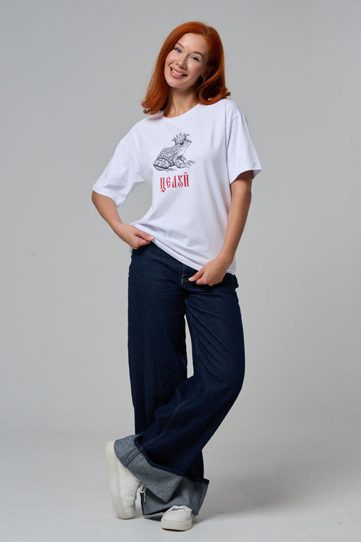 8580 футболка оверсайз женская - Натали фото 6