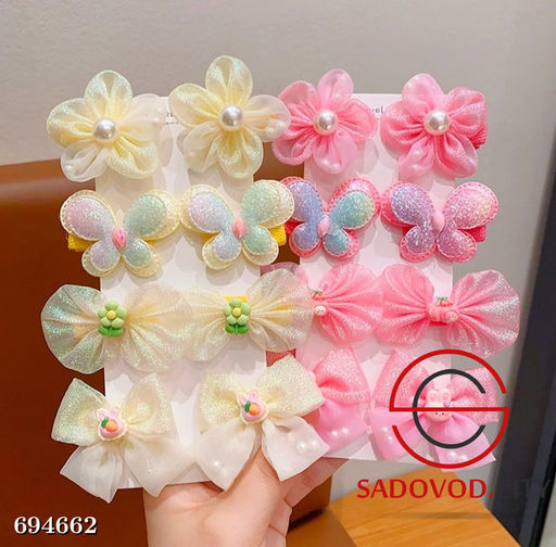 Набор детских заколок с бантом для волос