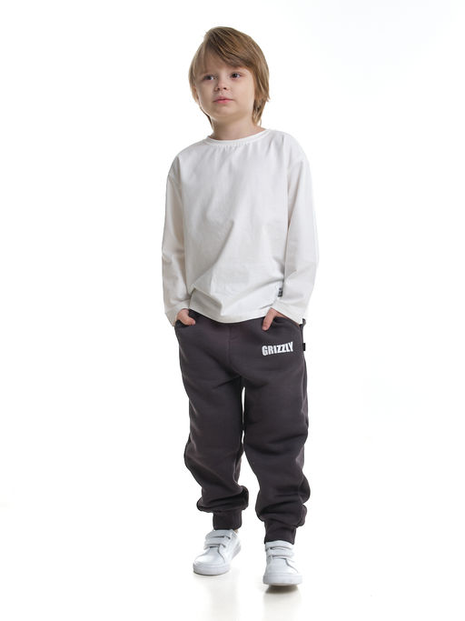 Брюки для мальчика штаны спортивные 22-7682 темный графит - Mini maxi фото 7
