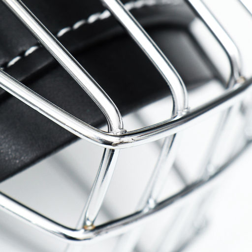 Намордник металлический №2 с трехсторонним ремешком, прессованная кожа, чёрный - Пижон фото 11