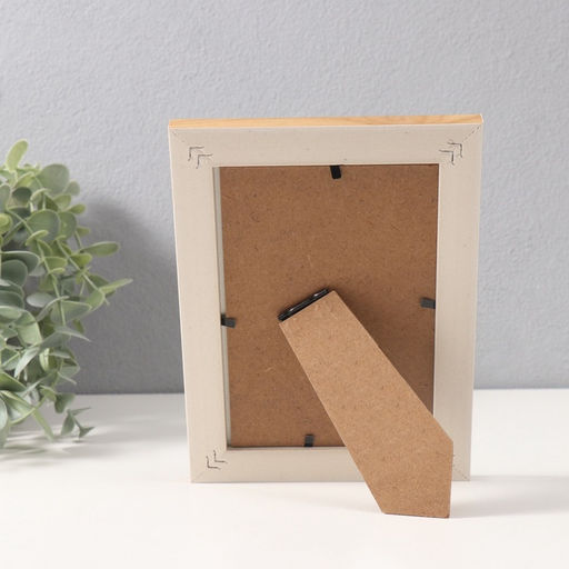 Фоторамка для фото 10×15 см «Антик», пластик, голубая с белой полосой, 1.5×14×19 см