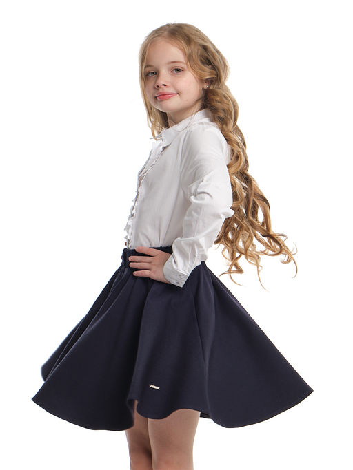 Юбка для девочки в школу синяя форма Солнце 22-6727 синий - Mini maxi фото 3