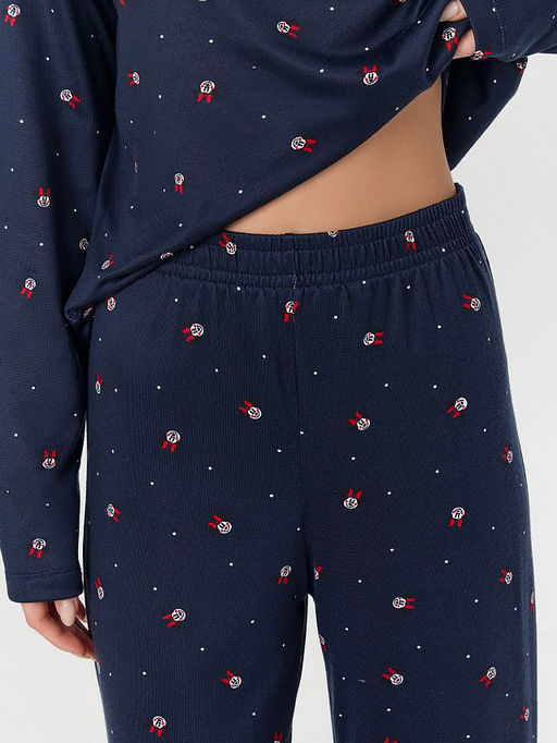 Комплект домашний женский синий с узором - Mark formelle фото 5