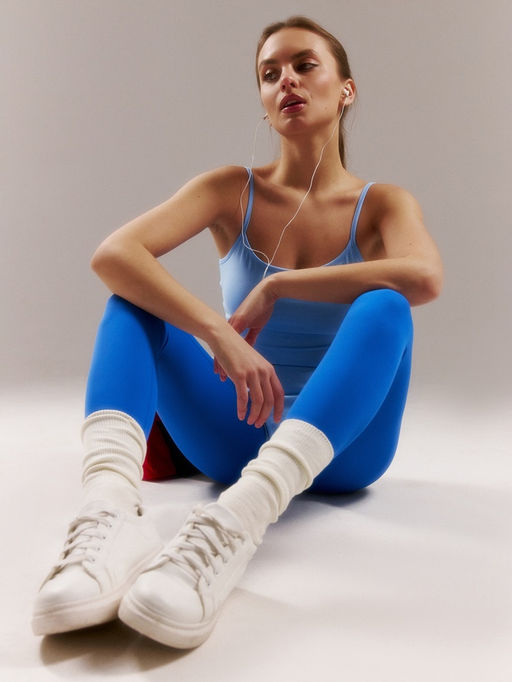 Легинсы женские спортивные ONLYTOP Base, размер 44 (M), синие