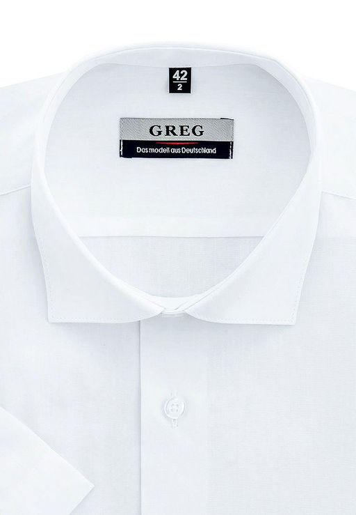 Сорочка мужская короткий рукав GREG 100/109/WHITE/Z_V
