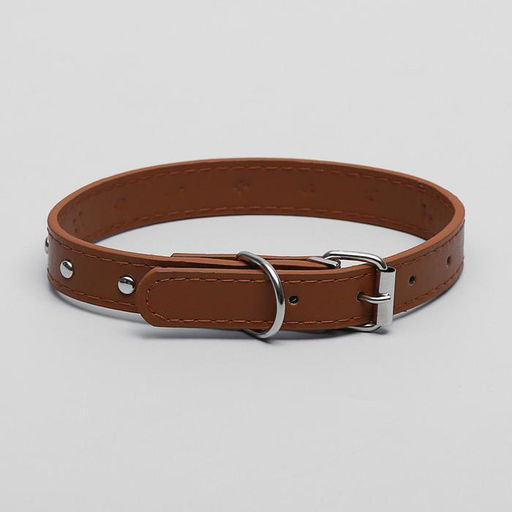 Ошейник клепаный из искусственной кожи, 46 х 1,9 см, микс цветов - Пижон фото 2