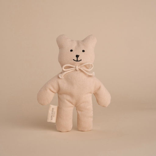 Мягкая игрушка «Мишка», с бантиком, 17 см, цвет бежевый