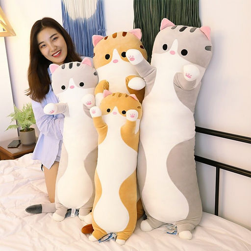 Мягкая игрушка Кот батон длинный 110 см