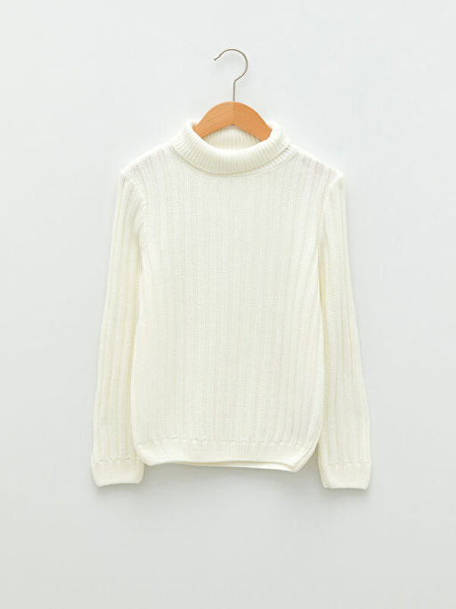 Bal?k?? Yaka Basic Uzun Kollu Erkek ?ocuk Triko Kazak