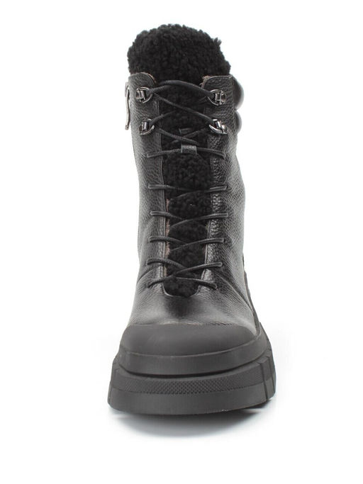 04-M804 BLACK Ботинки зимние женские (натуральная кожа, толстая байка)