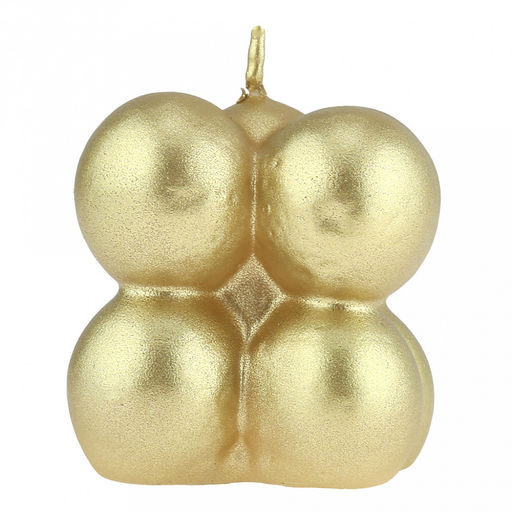 Свеча д5,7см, h5,5см, малая, золотой, время горения 6 часов (Россия)