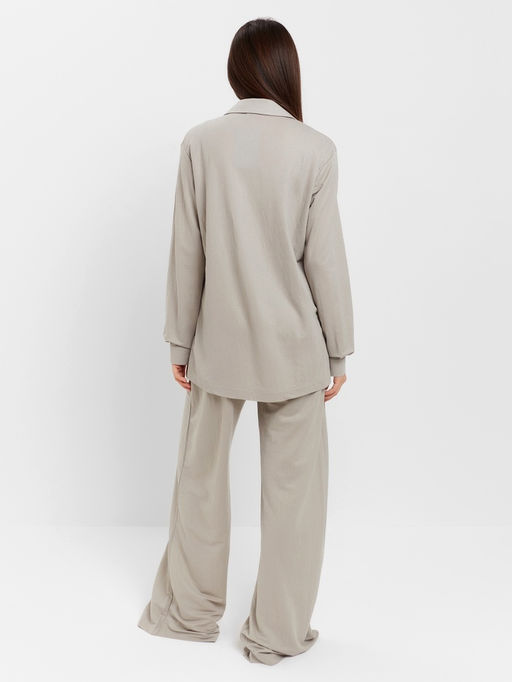 Костюм женский: рубашка, брюки, топ, KAFTAN Base, размер 42, серый