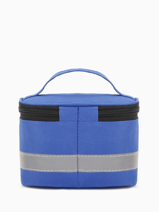 Косметичка-аптечка на молнии, на подкладке, с ручкой, с принтом, синяя