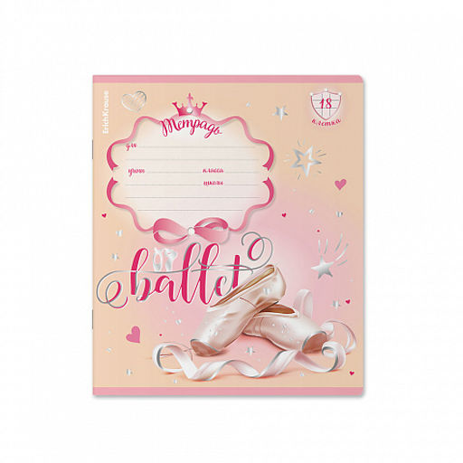 Цена за 10 шт. Тетрадь школьная ученическая ErichKrause Pointes, 18 листов, клетка, выборочный УФ-лак с глиттером (в плёнке по 10 шт.)_MIX-PACK  фото 5