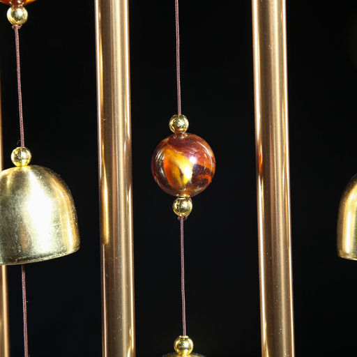 Музыка ветра Сердце с Эйфелевой башней, металл, 4 трубки, 5 колокольчиков, d=17 см, длина 65 см