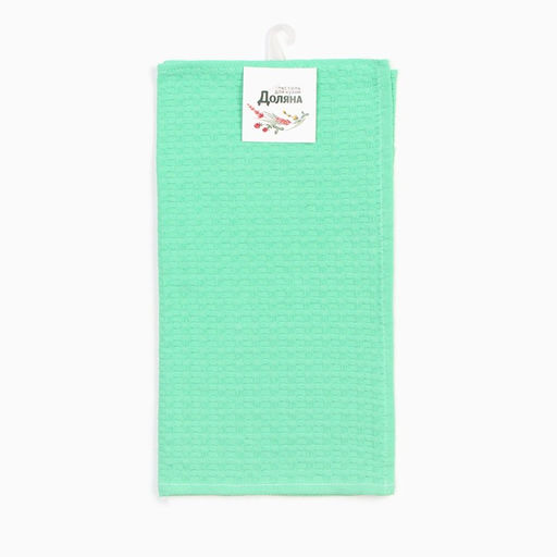 Набор кухонных полотенец Доляна, цвет салатовый, 35х60см-2шт, 100% хл, вафля, 220 гр/м2  фото 5