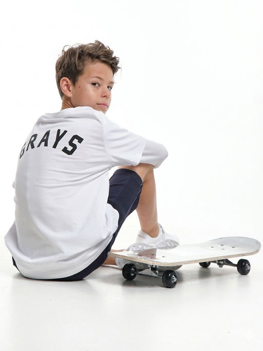 Футболка с длинными рукавами для молодежи 22-8002 белый GRAYS - Mini maxi фото 3