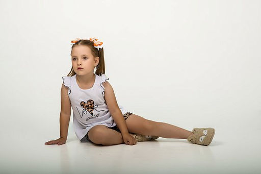 Костюм М224031Пкб коричневый/белый - Елена фото 2