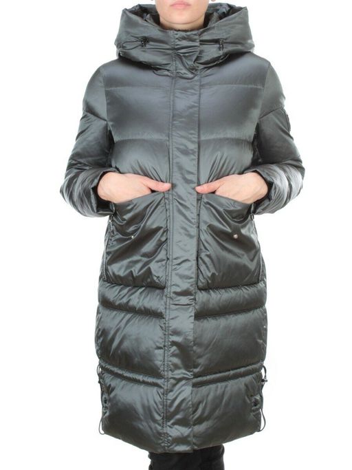 9106 AQUAMARINE Пальто зимнее женское FLOWEROVE (200 гр. холлофайбера) - Fashion фото 2