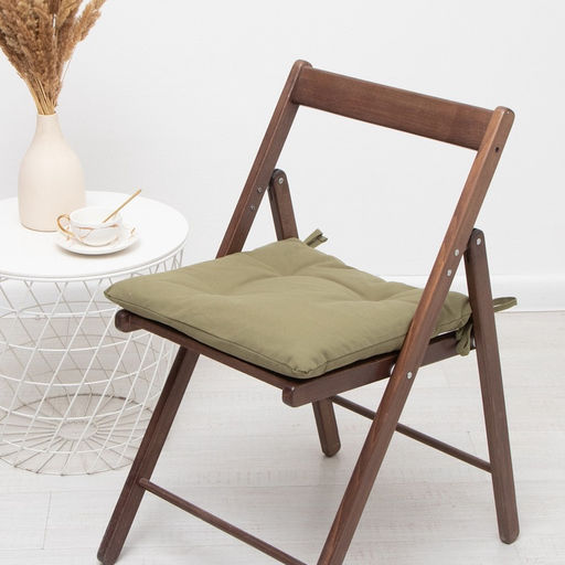 Подушка на стул «Этель» Kitchen, 42×42 см, зелёная