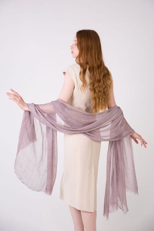 Деграде палантин из модала и шелка