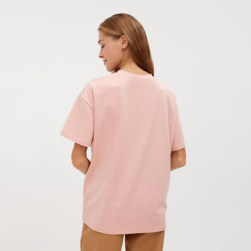 Футболка женская MINAKU OVERSIZE FIT, бежевая, размер 52