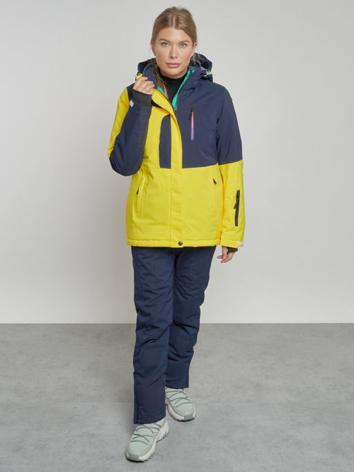Горнолыжный костюм женский зимний желтого цвета 03307J - Chunmai фото 9