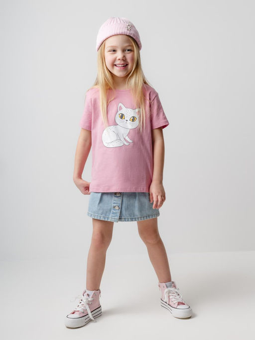 КР 301862/розовый зефир фуфайка (футболка) для дев