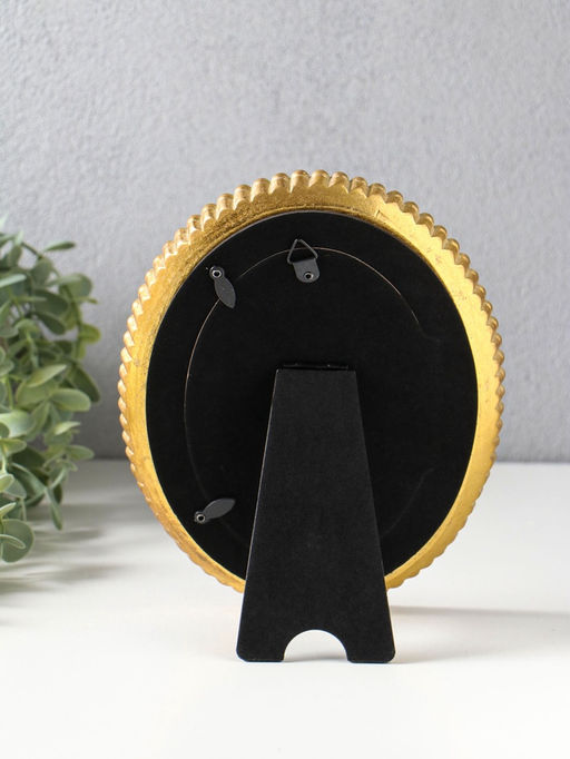 Фоторамка полистоун 10х15 см "Точки и тире" золото 16,4х2,3х21,3 см