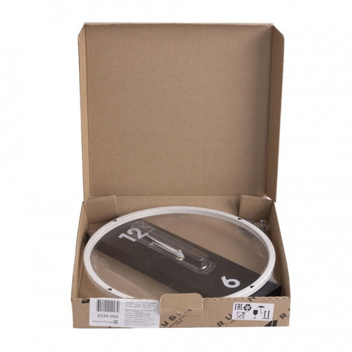 Часы настенные, интерьерные, бесшумные, d-30 см, металл с деревянным основанием