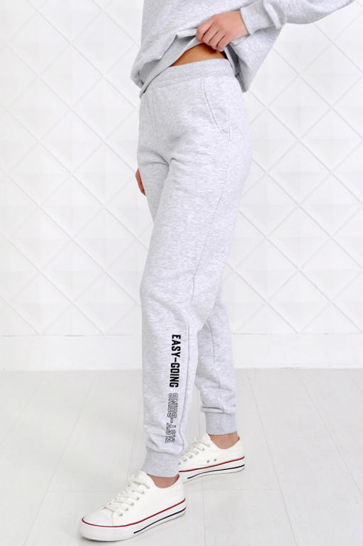 Арт. 7583 Брюки женские 44-52 (5 шт) Цвет:светло-серый меланж - Калинка фото 3