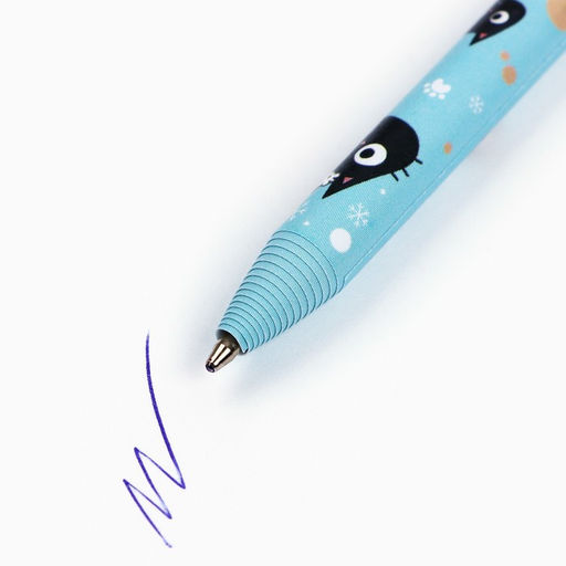 Цена за 10 шт. Ручка-эко шариковая, синяя паста, 1.0 мм «Новый год» МИКС