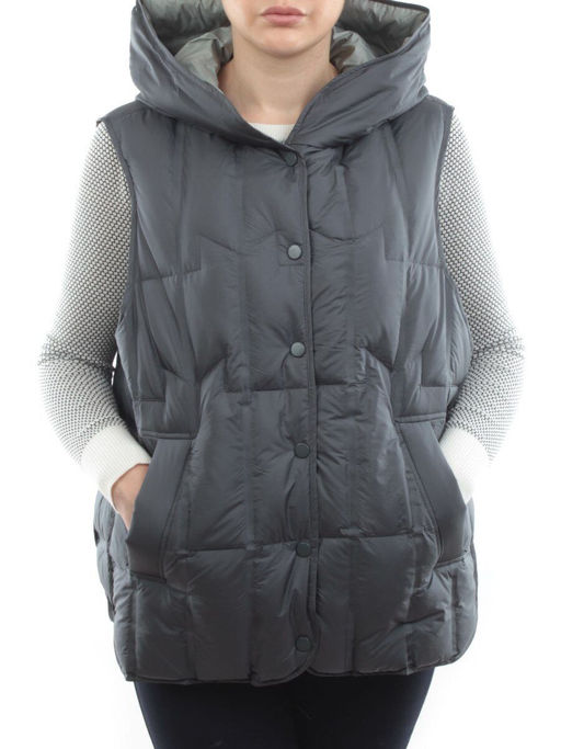 25-188 DK. GRAY Жилет утепленный женский (пух)
