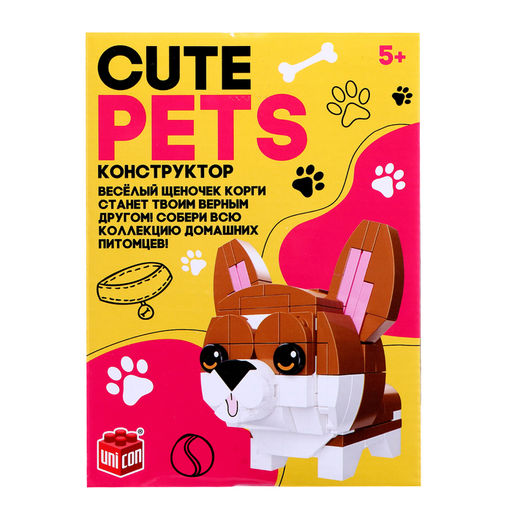 Конструктор Cute pets, Корги, 136 деталей - Unicon фото 4